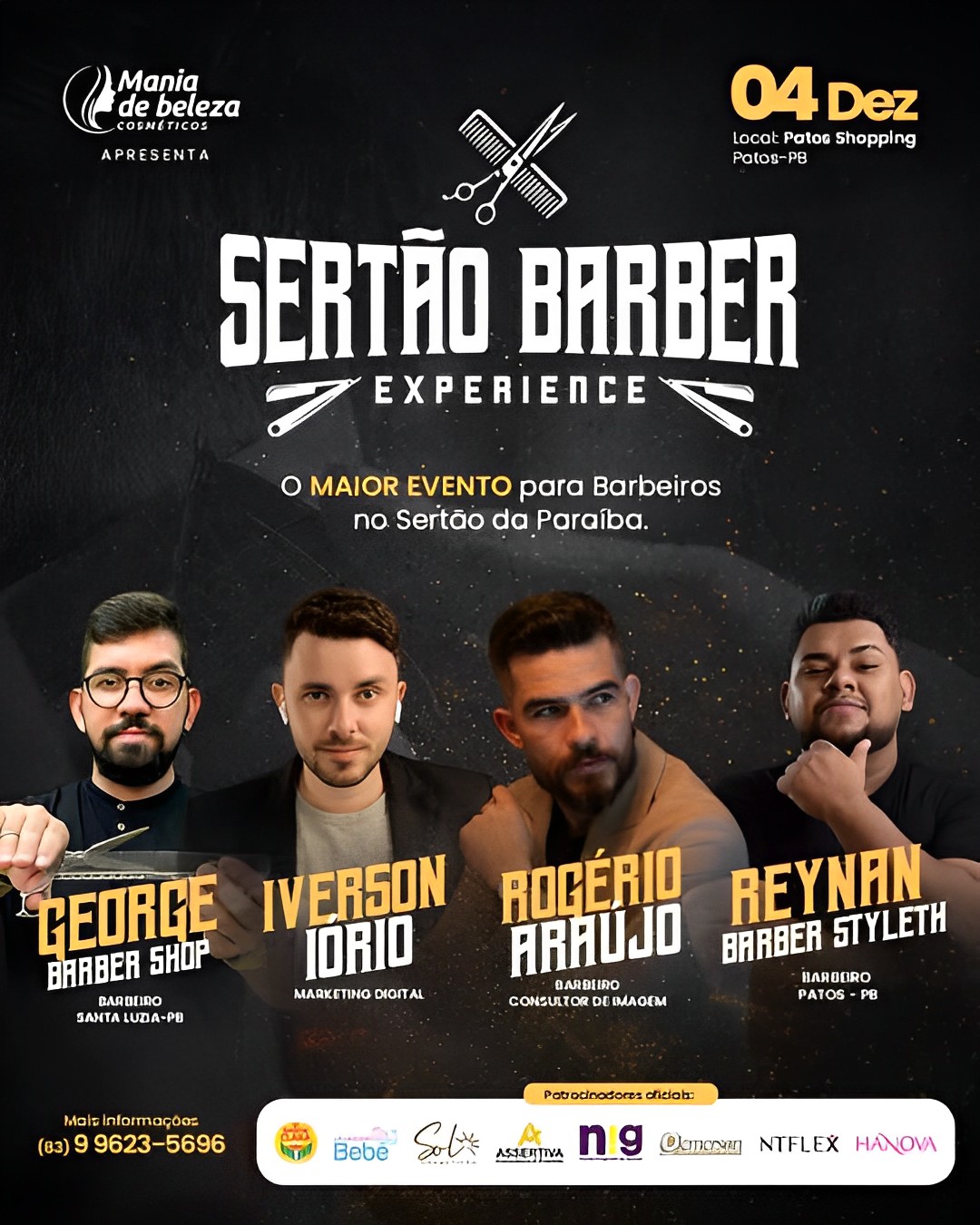 Patos sedia um dos maiores eventos para Barbeiros(as) da PB