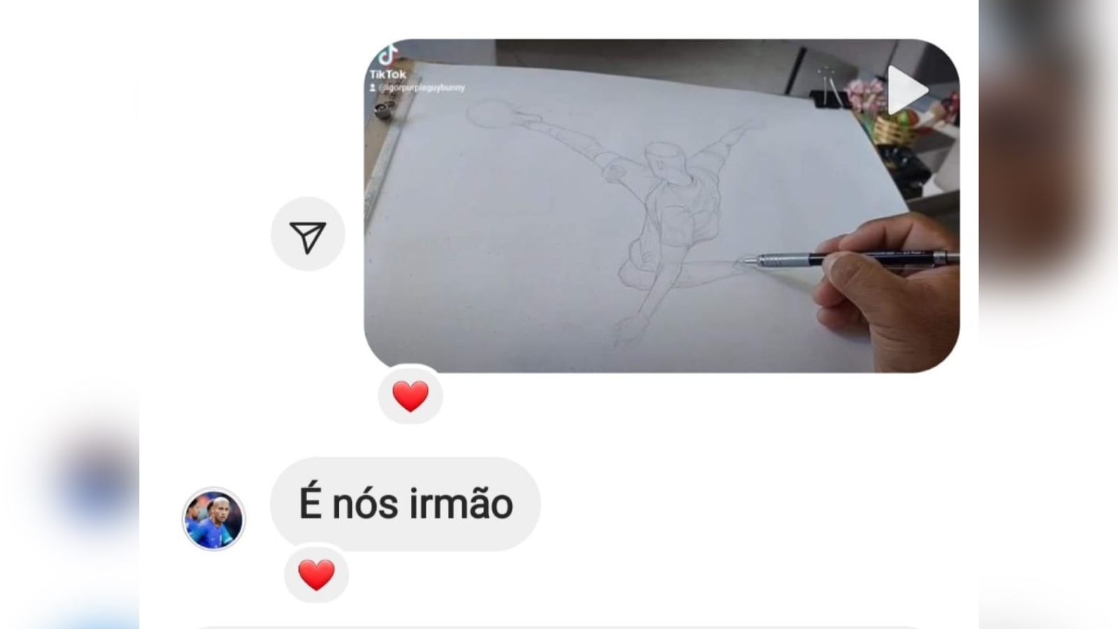 Richarlison responde artista patoense que transformou lance do gol contra a Sérvia em obra de arte; Confira