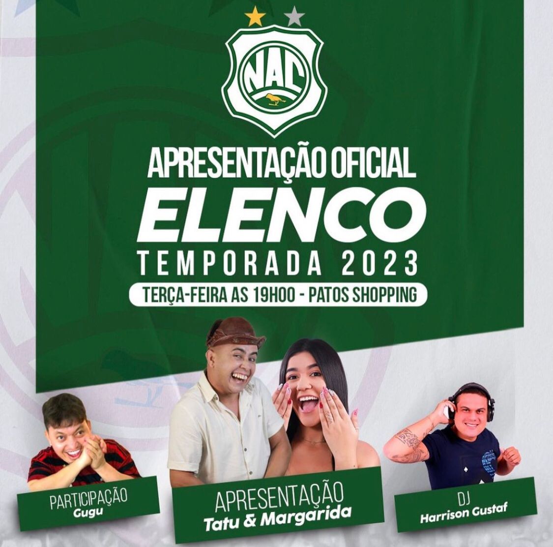 Nacional de Patos confirma apresentação do elenco para a próxima terça-feira (06)