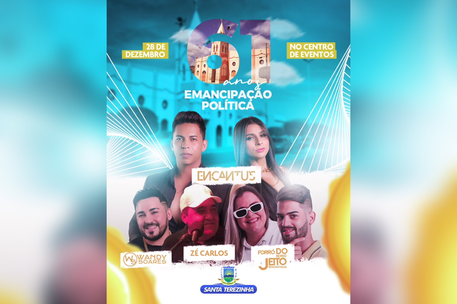 Prefeitura de Santa Terezinha-PB lança programação festiva para o aniversário de 61 anos de Emancipação Política do município