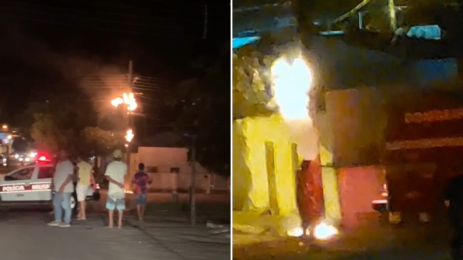 Transformador pega fogo e deixa moradores sem energia em trecho do bairro São Sebastião; Veja Vídeo