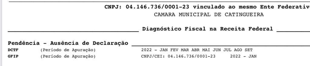 Catingueira poderá perder caçamba por pendência em documentação da Câmara; Justiça dá 5 dias ao legislativo