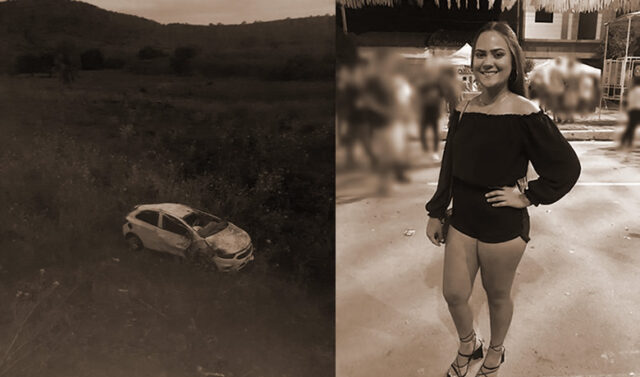 No Sertão: Jovem de 18 anos morre e duas pessoas ficam feridos em acidente de carro quando retornavam de festa de natal