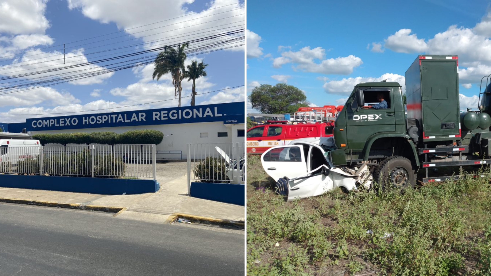 Identificadas as vítimas do acidente na BR-230, em São Mamede, socorridas em estado grave para o Hospital Regional de Patos
