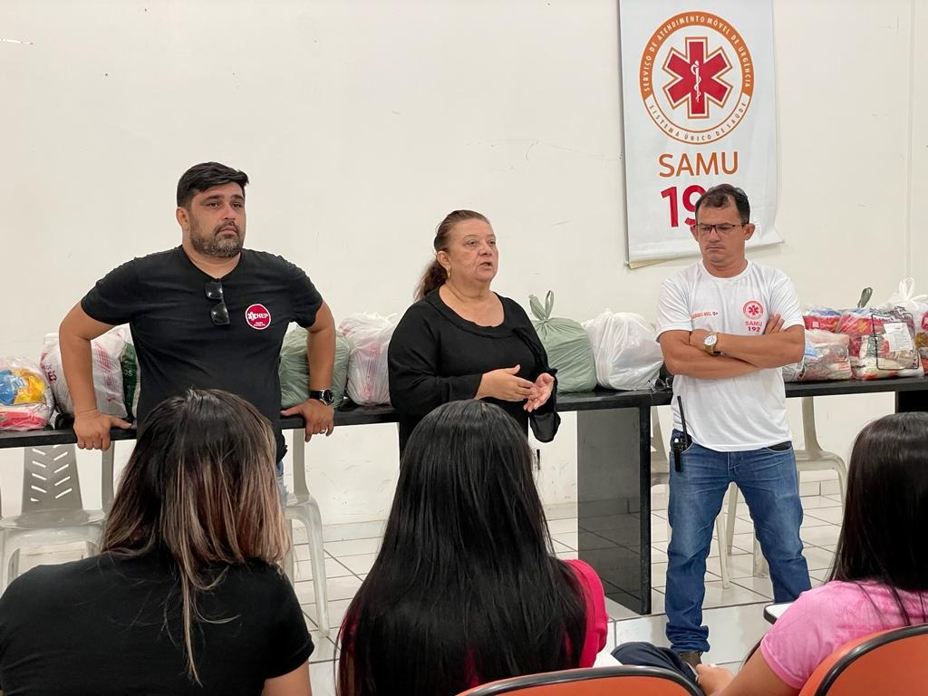 Solidariedade: SAMU de Patos realiza entrega de cestas básicas para famílias carentes do bairro São Sebastião