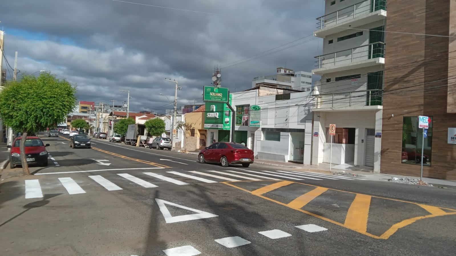 STTRANS orienta população sobre a sinalização na Rua Peregrino Filho, no Largo Dom Gerardo, no centro da cidade