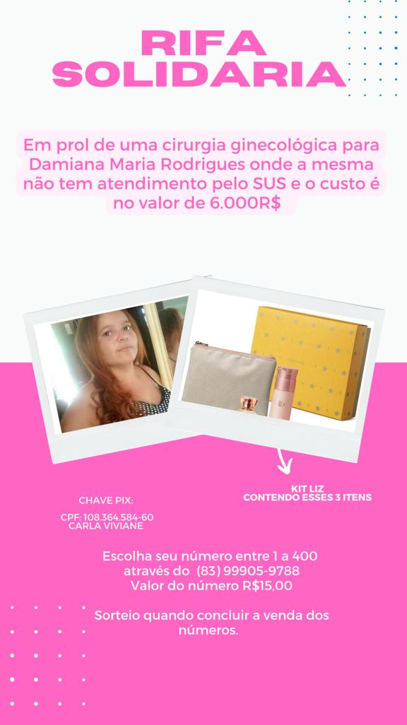 Em Patos: Mulher faz campanha para custear cirurgia ginecológica no valor de R$ 6 mil e para comprar medicamento