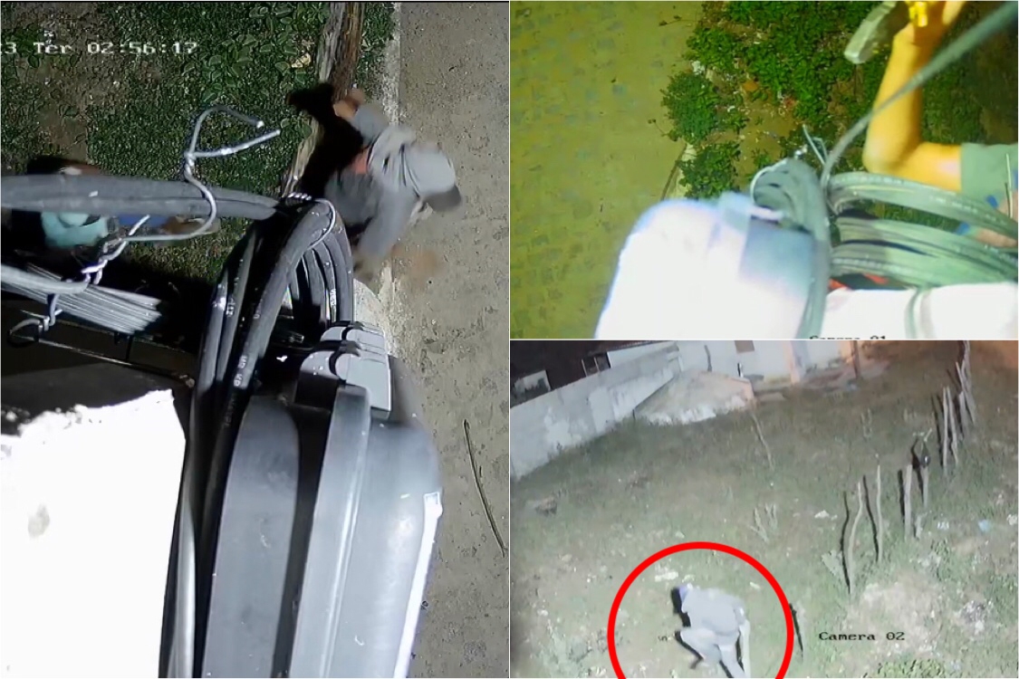 Em Passagem: Vândalos danificam câmeras de monitoramento instaladas pela prefeitura. VÍDEO