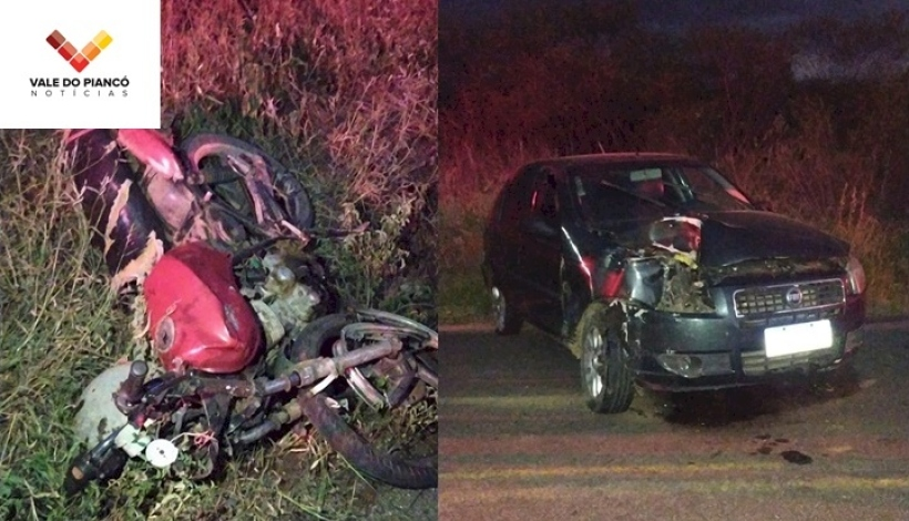 Colisão entre moto e carro deixa uma pessoa gravemente ferida, em Conceição; vítima teve fratura exposta