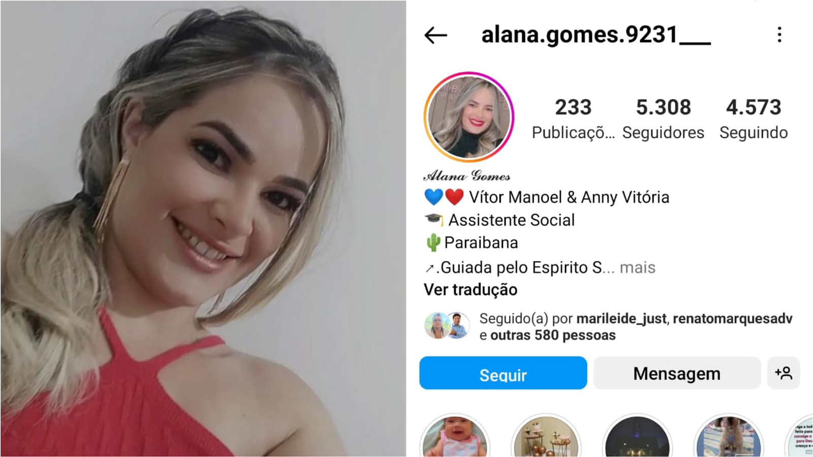Assistente Social de Teixeira tem perfil do Instagram hackeado e alerta para golpes que estão sendo aplicados