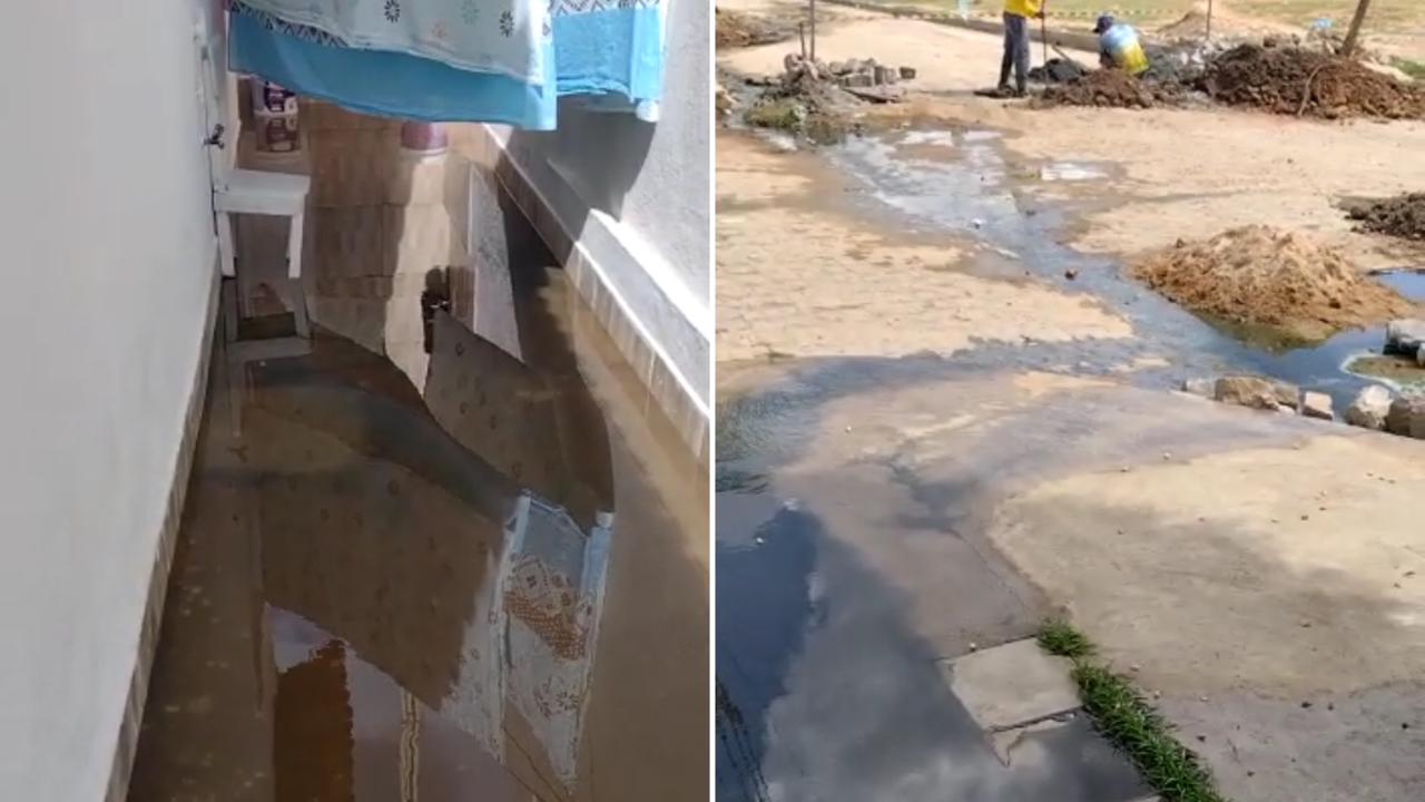 Moradora da Rua Dr. Ageu de Castro, no bairro do Noé Trajano, relata que galeria estourada há 17 dias está dando retorno para dentro da residência; Prefeitura diz que tem tentado solucionar