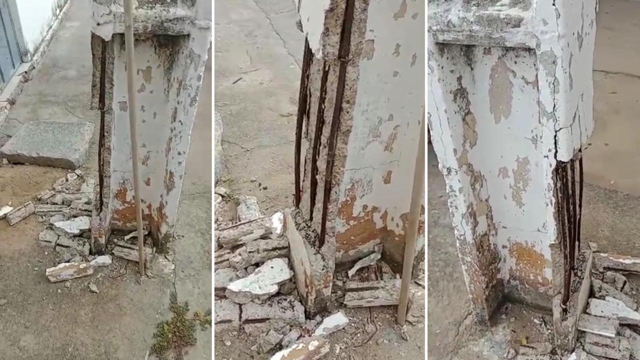 Morador de São José de Espinharas denuncia poste apresentando danos sem sua estrutura; Energisa diz que enviará equipe ao local