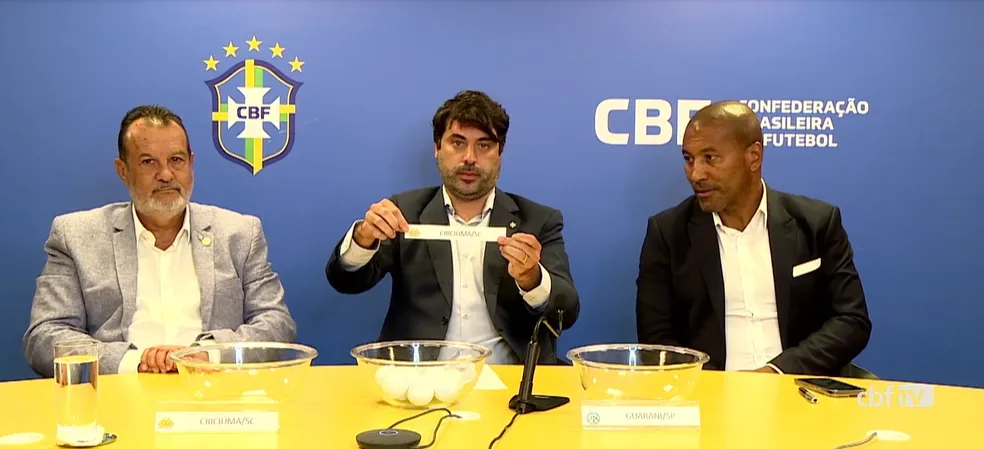 Criciúma ganha o sorteio contra o Guarani e fica com a vaga para a Copa do Brasil