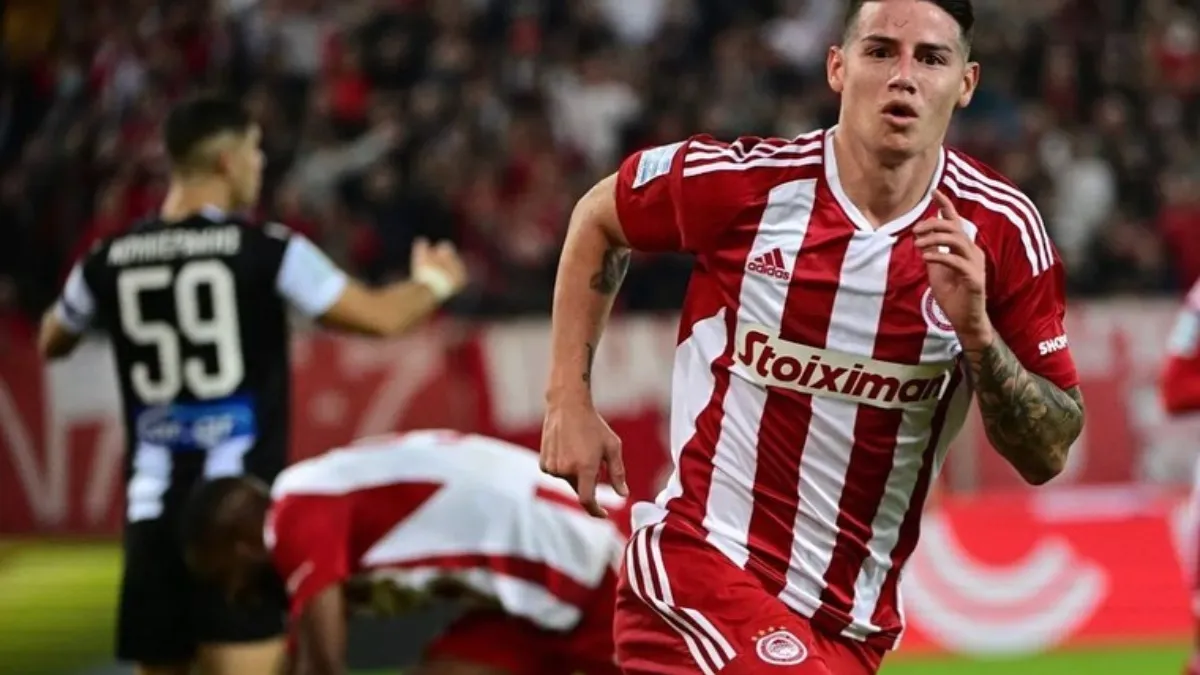 Vasco deseja fazer proposta por James Rodríguez, que está no Olympiacos, da Grécia