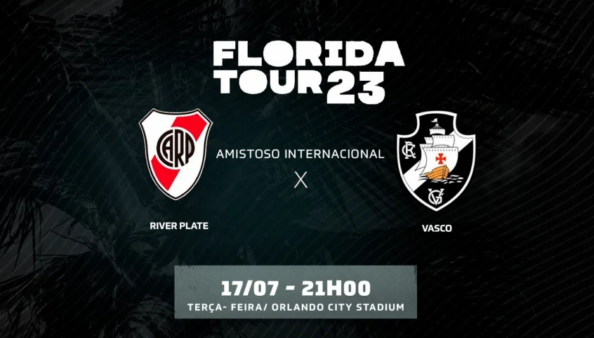 Vasco enfrenta o River Plate em amistoso na noite desta terça-feira (17), nos EUA; veja onde assistir e prováveis escalações