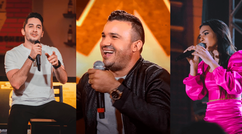 Jonas Esticado, Junior Vianna e Julianny Marques abrem nesta quarta-feira (18) a Festa de São Sebastião, em Catingueira