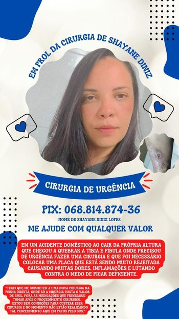 Após corpo rejeitar placa colocada em cirurgia, jovem patoense cria campanha para conseguir refazer procedimento na perna diante de dor, inflamação e o medo de ficar deficiente