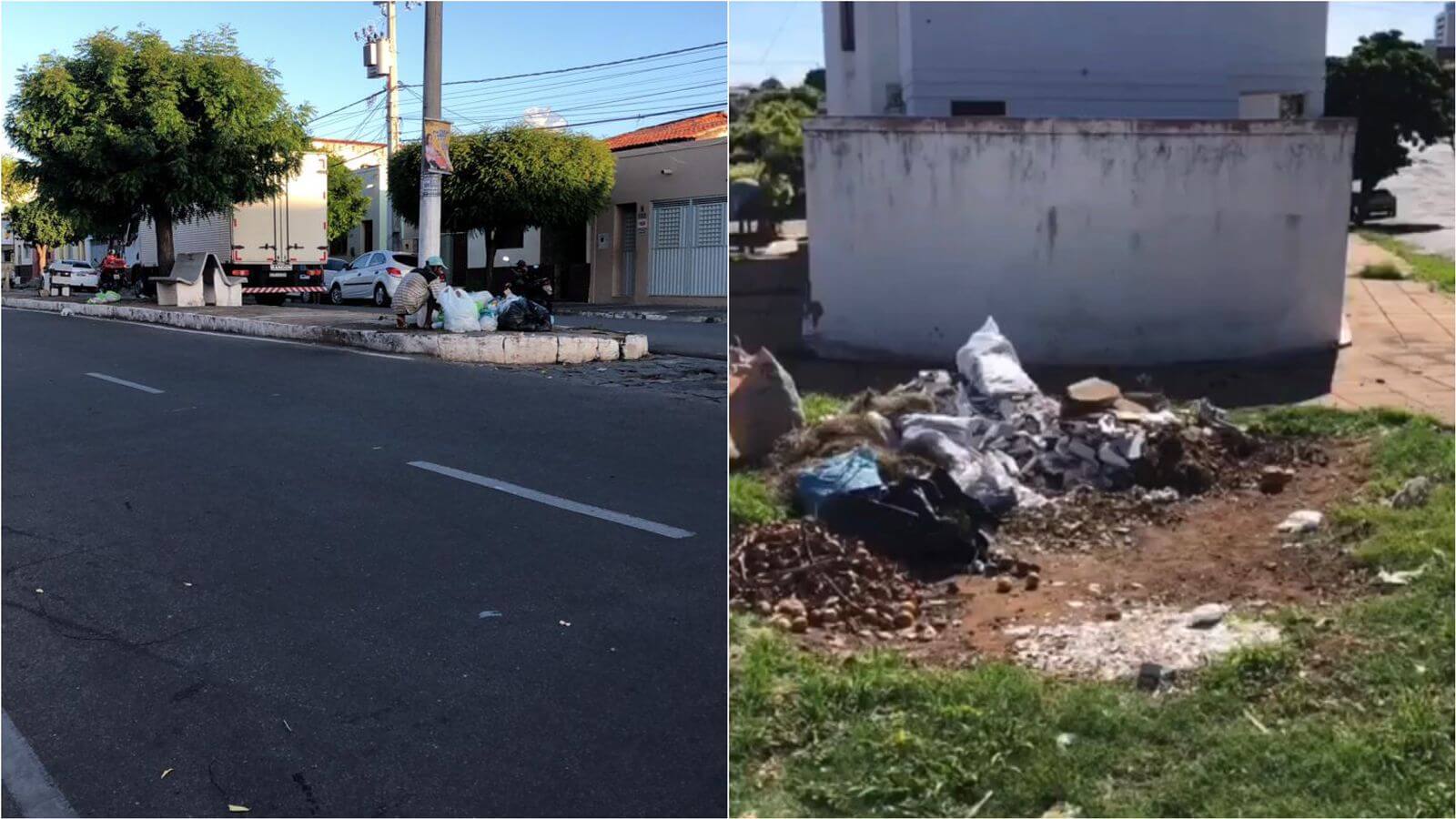 Jornalista denuncia ausência de coletores de lixo e sujeira em ruas de Cajazeiras, e diz que município contraria determinação do MPPB sobre lixão; secretária de meio ambiente se posiciona