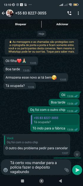 Em Patos, internauta relata que criminosos tentaram aplicar golpe se passando pelos seus pais no WhatsApp