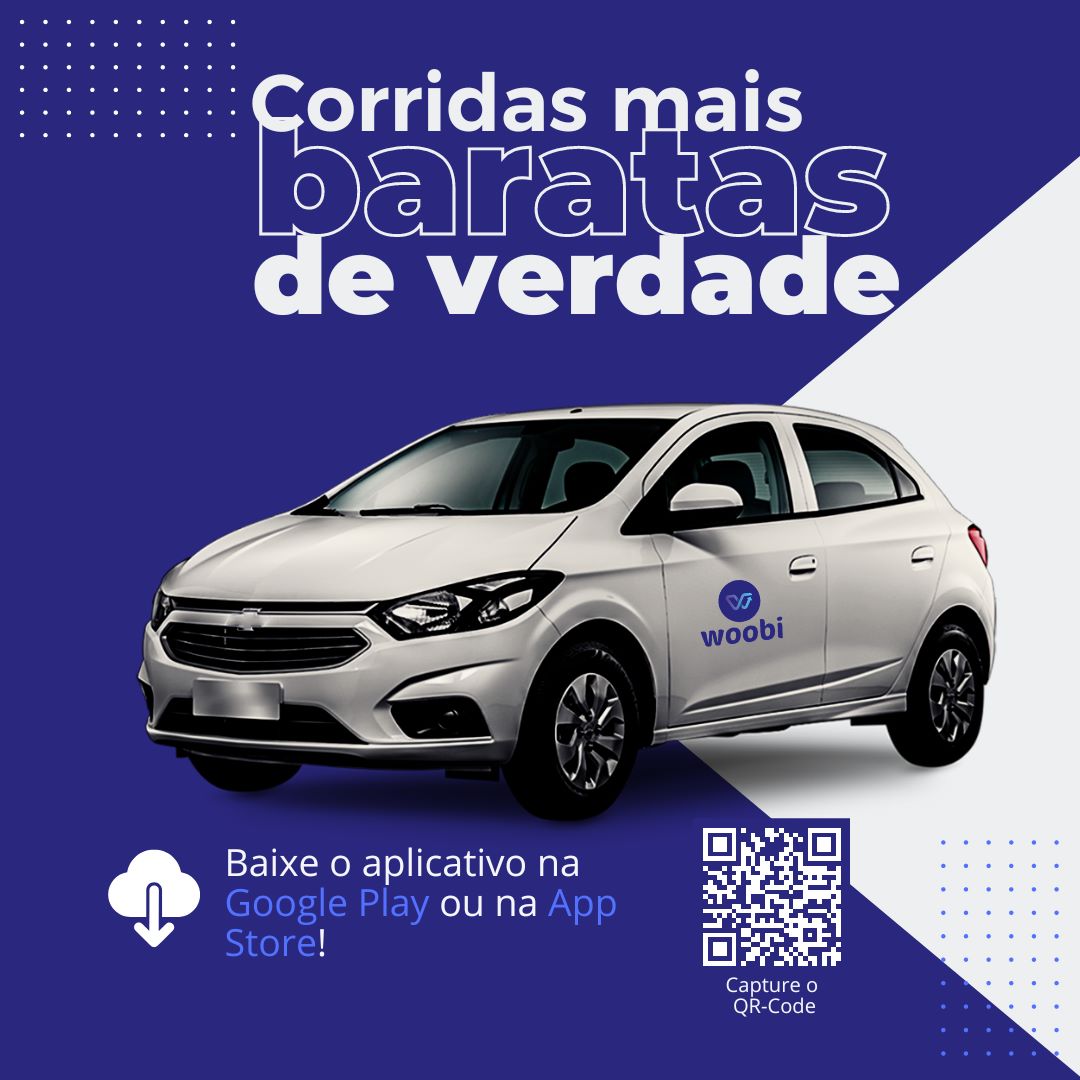 Chegou em Patos o aplicativo de mobilidade urbana Woobi. CONFIRA