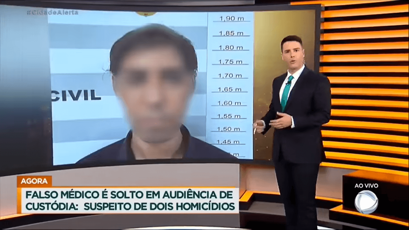 Prisão de falso médico suspeito da morte do jovem Adonias Ferreira é destaque no programa Cidade Alerta, da Record TV; delegado conta detalhes
