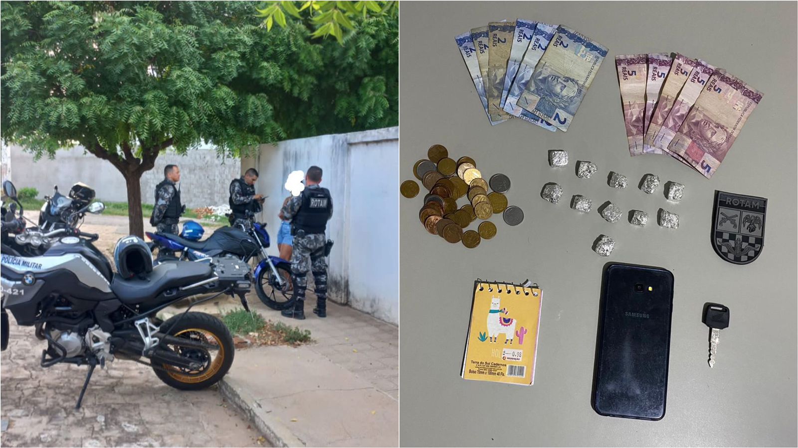 Polícia Militar prende mulher com entorpecentes, na cidade de Patos