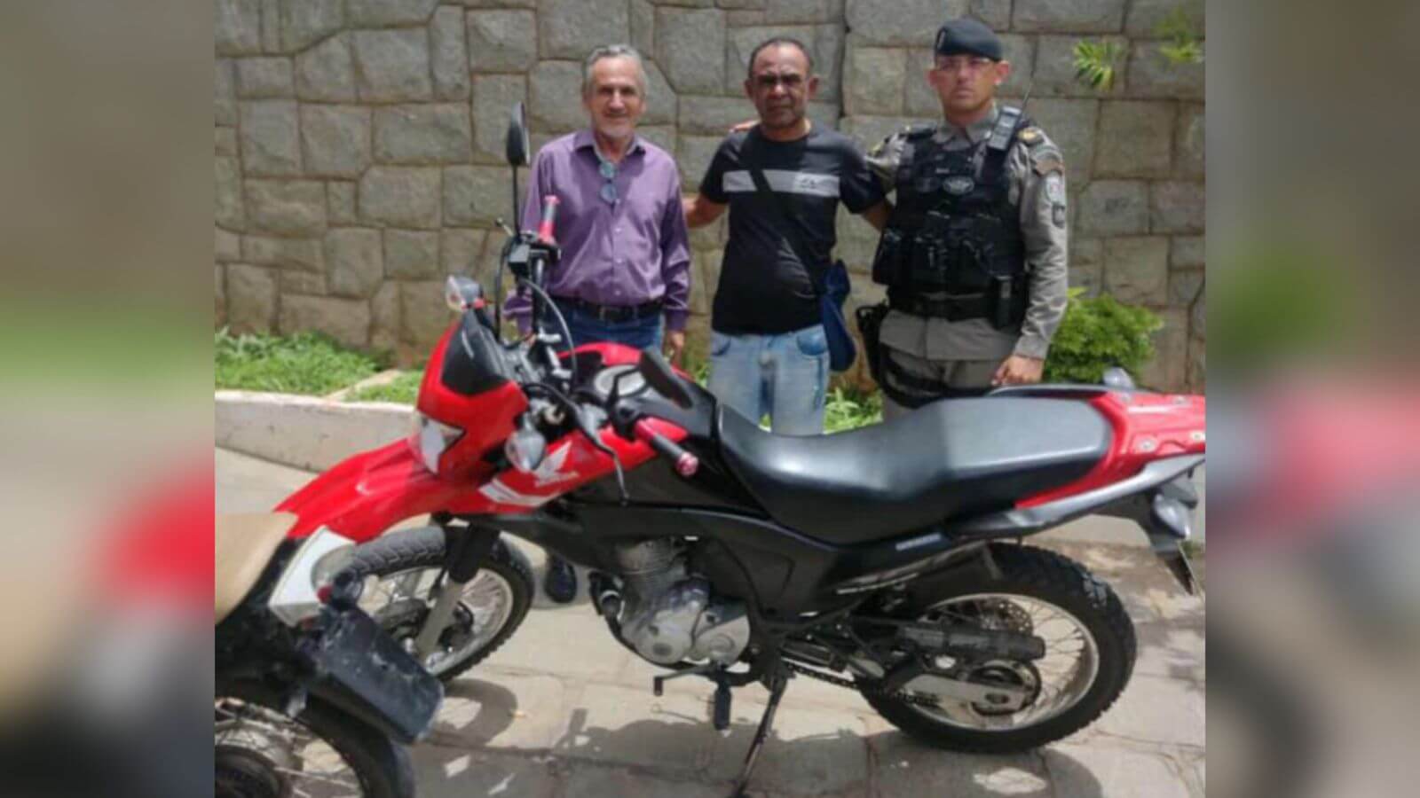 Moto do Professor Zé Campina é recuperada na manhã desta quarta-feira (08), após esforços conjuntos das polícias Militar e Civil