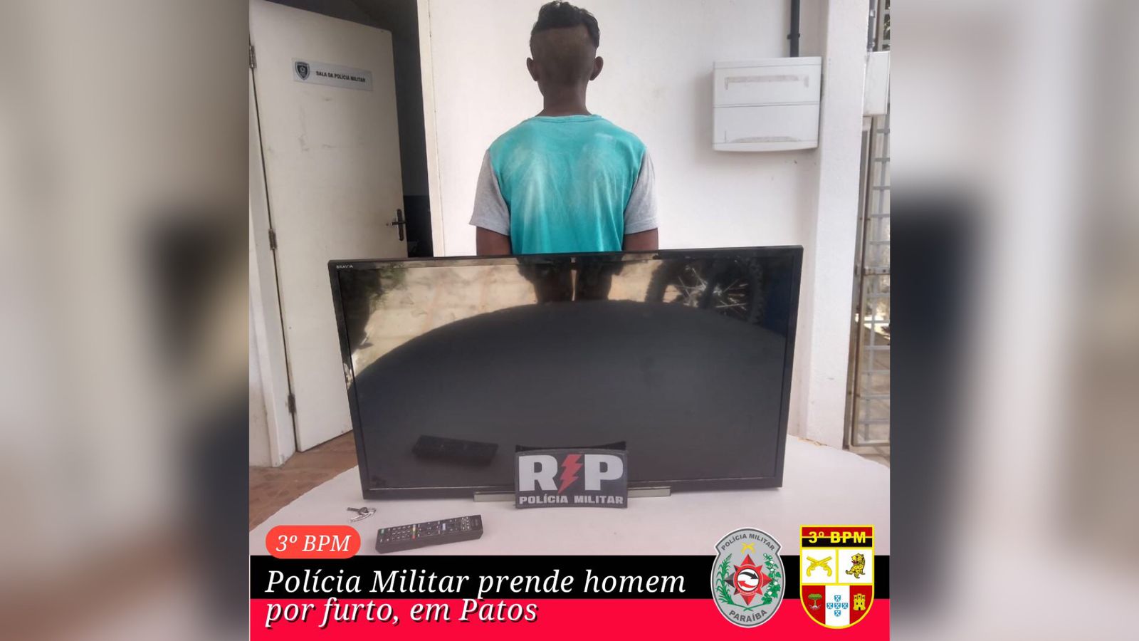 Polícia Militar prende homem por furto, em Patos