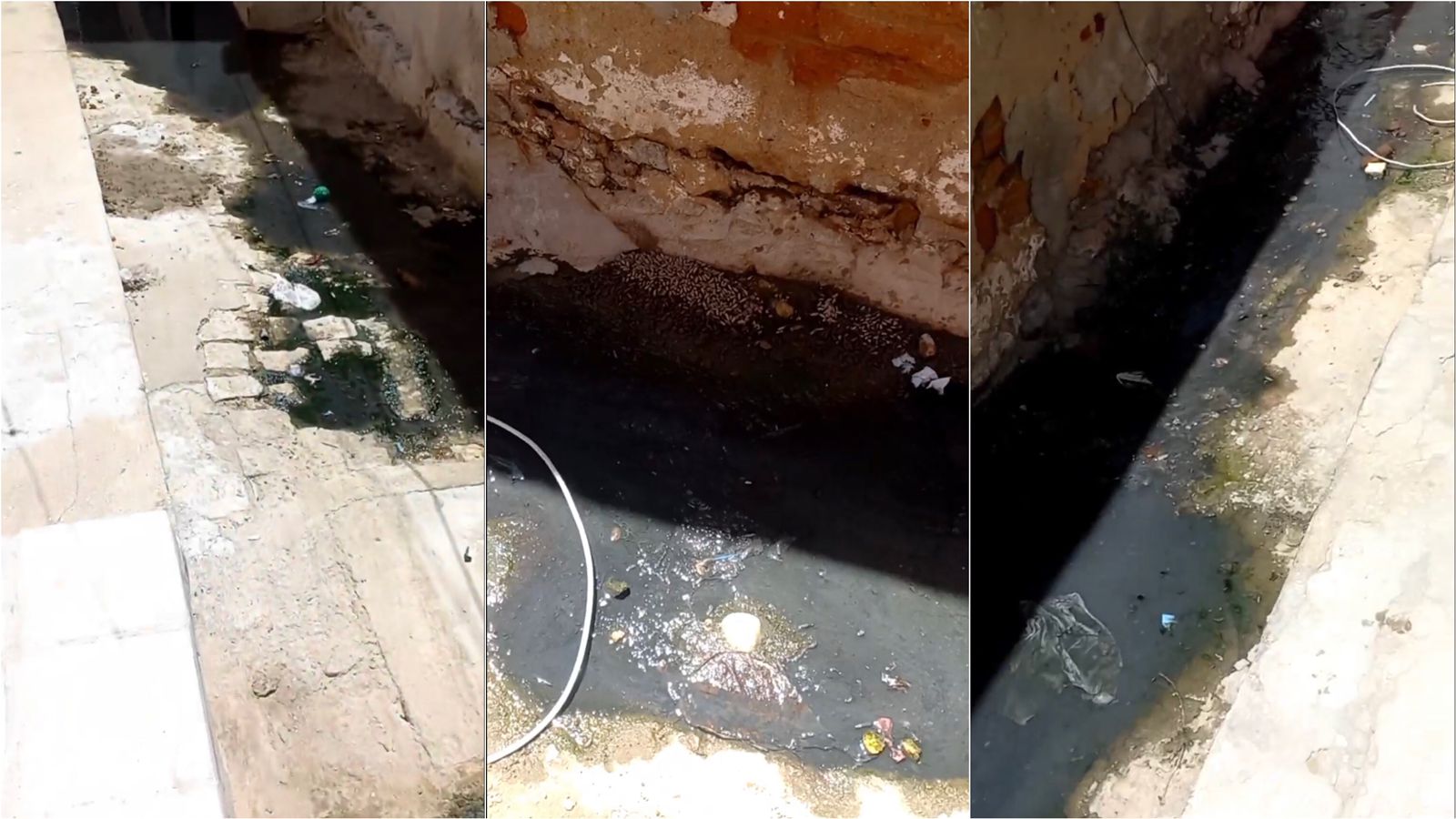 Moradores da Travessa do Prado, em Patos, denunciam galeria estourada há cerca de um mês e cobram providências: 