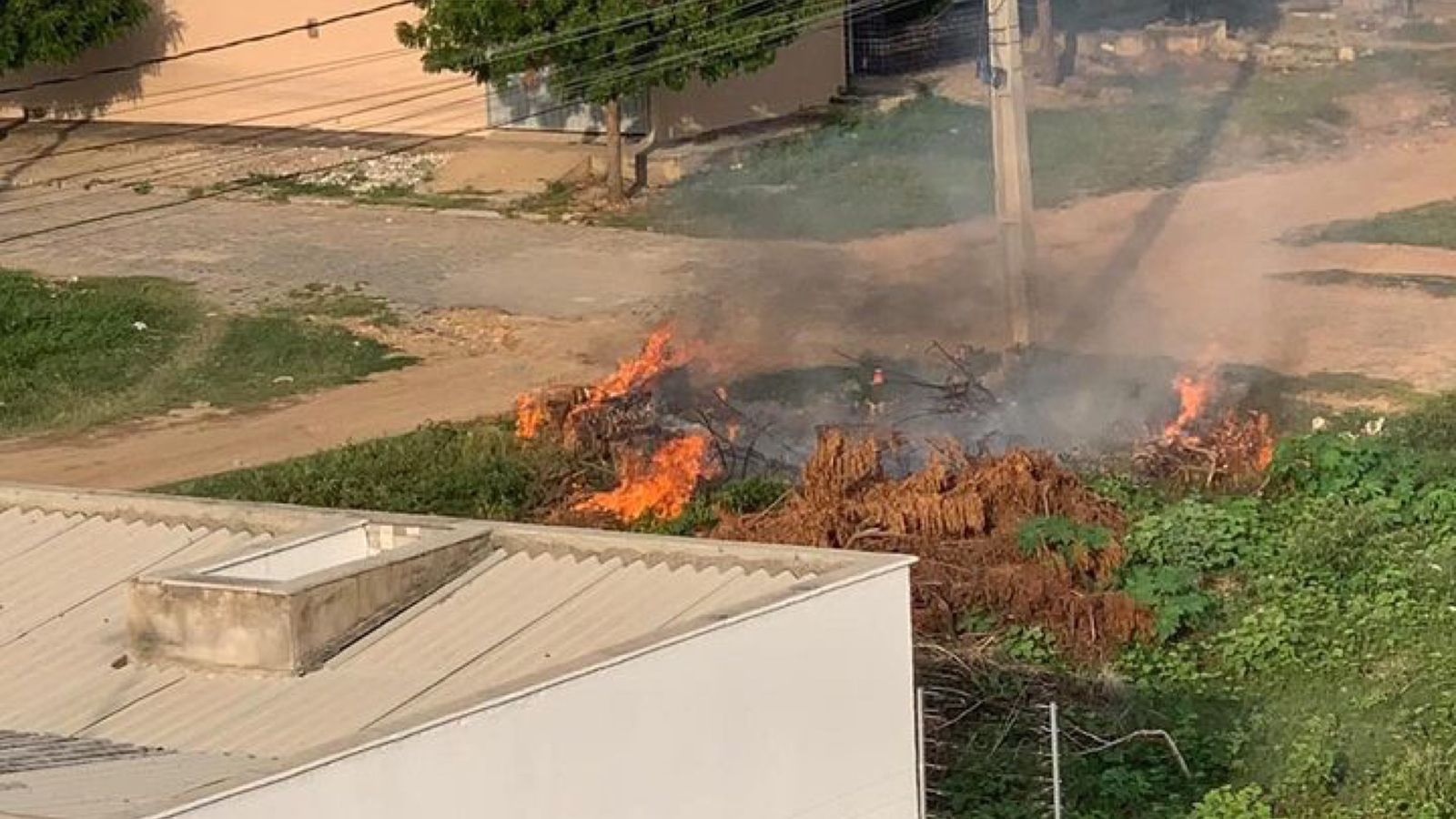 Em Patos, moradora do bairro Maternidade denúncia que terreno está sendo alvo de queimadas frequentemente