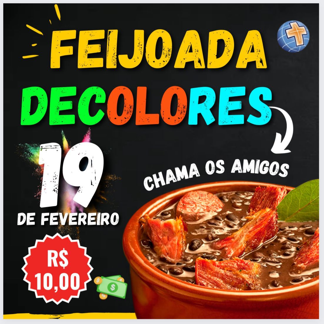 Movimento Cursilho de Cristandade promove tradicional Feijoada Decolores neste domingo (19), em Patos