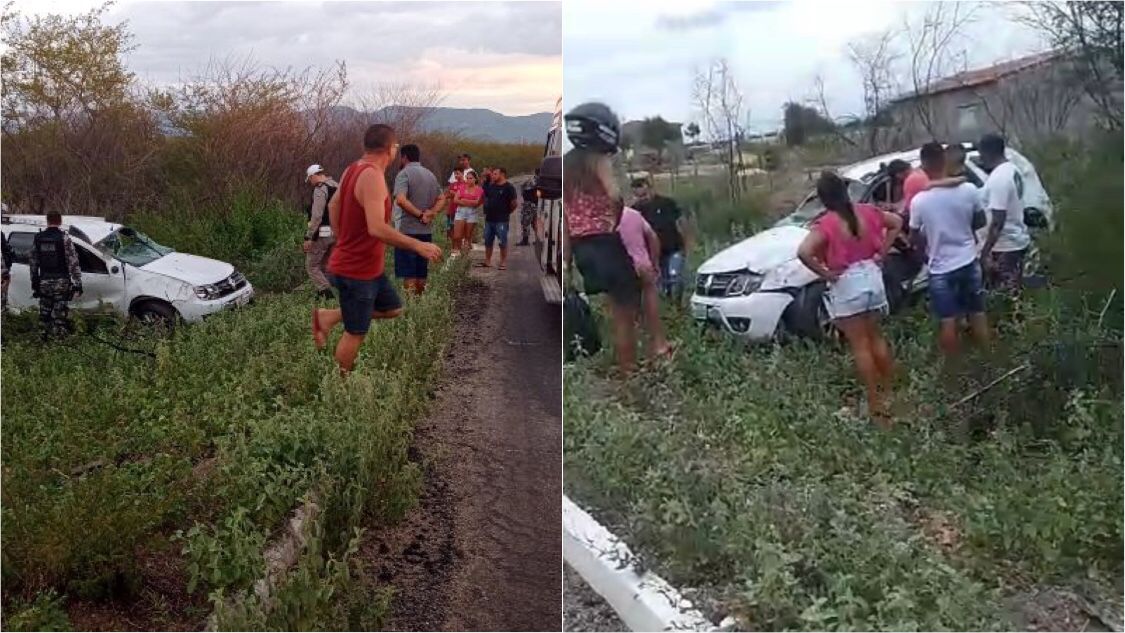 Capotamento é registrado na tarde deste domingo (19), na 