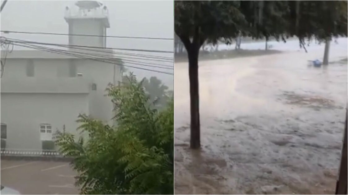 Chove forte na tarde desta quarta-feira (22) em Patos e região. Veja vídeo