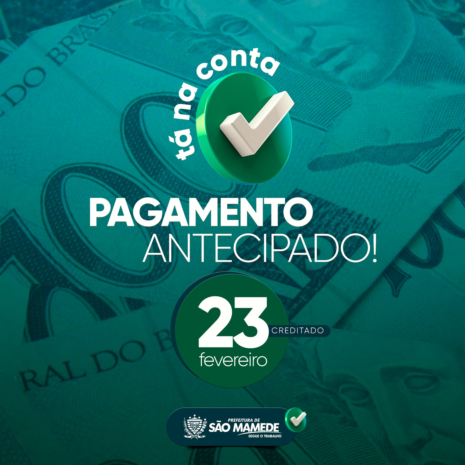 Prefeitura de São Mamede realiza pagamento dos funcionários referente ao mês de Fevereiro