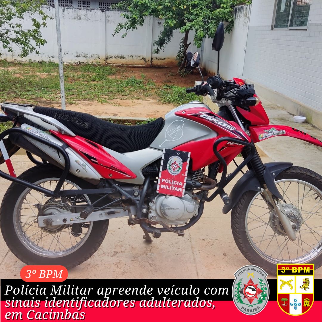Polícia Militar apreende veículo com sinais identificadores adulterados, em Cacimbas