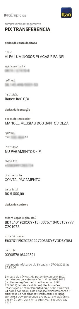 Em Patos, líder comunitário Messias Cézar recebe R$ 5 mil por engano no PIX e devolve dinheiro