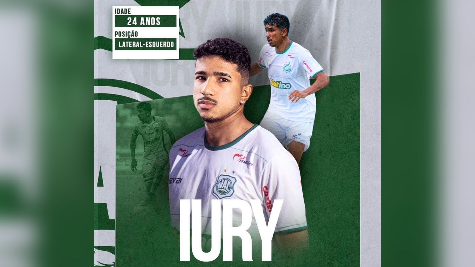 Nacional de Patos anuncia o lateral-esquerdo Iury Gomes para reta final do Paraibano 2023