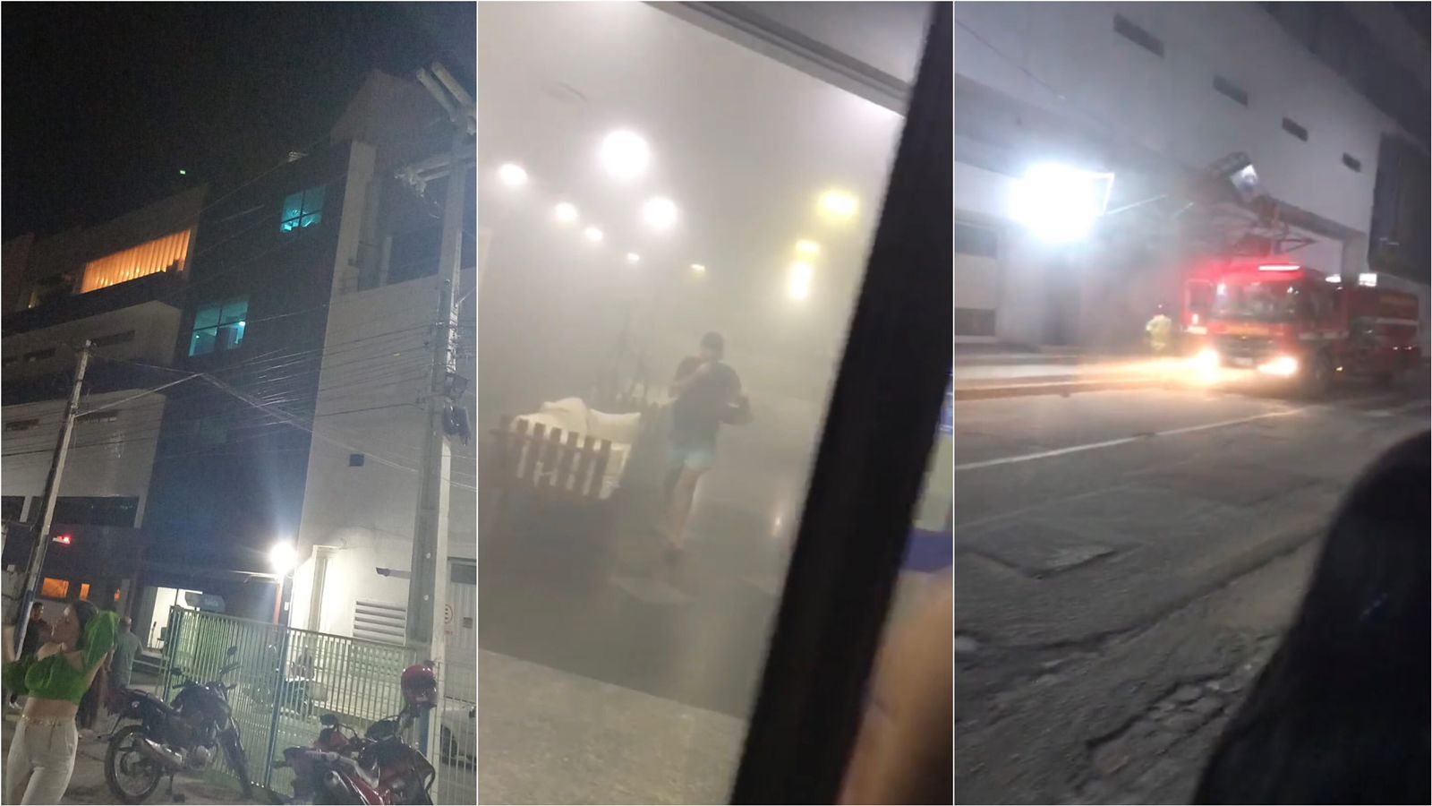 Incêndio atinge instalações do Guedes Shopping na noite deste sábado (04). VÍDEO