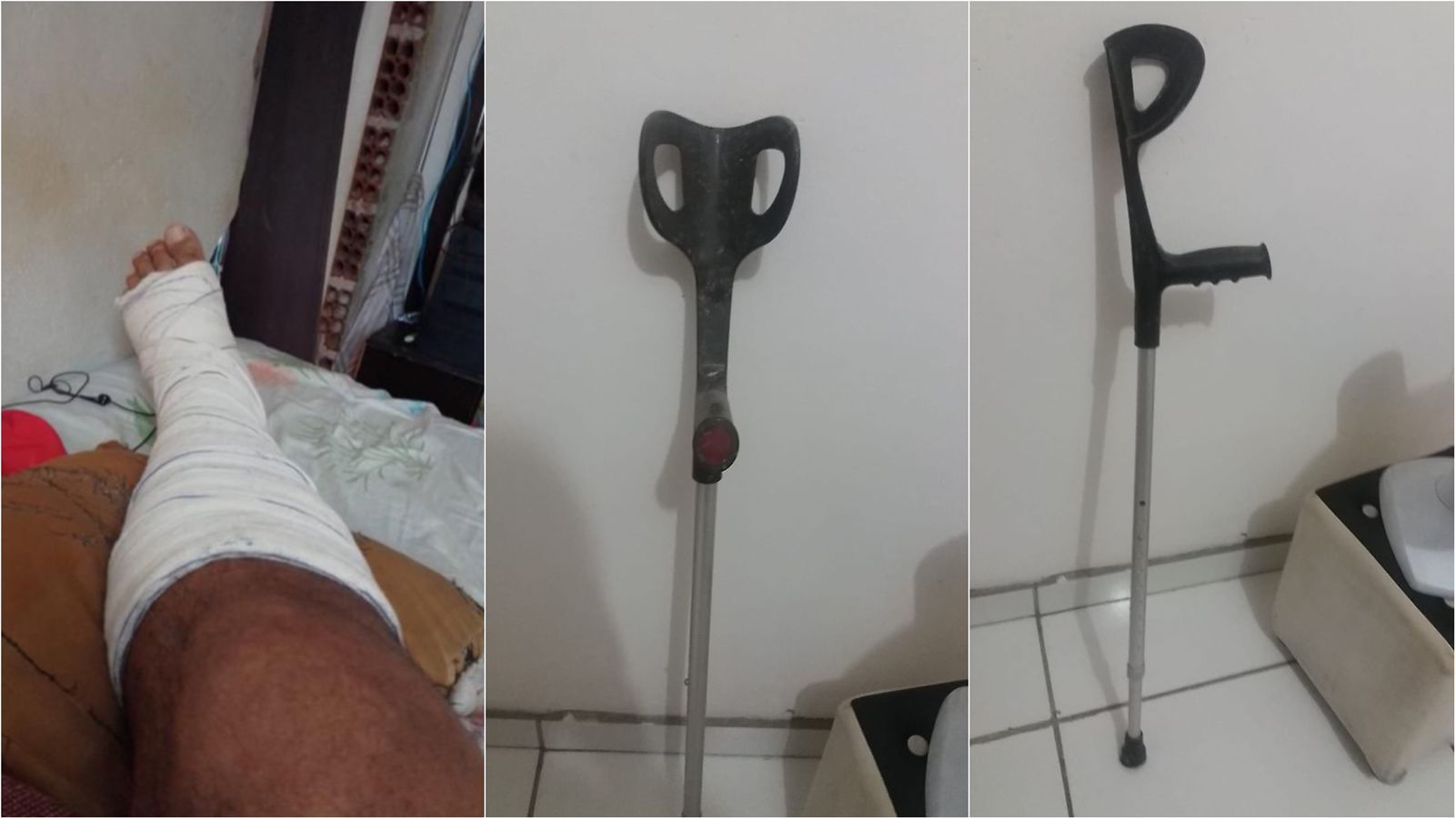 Poucas horas após Patosonline anunciar, trabalhador consegue doação de muleta, em Patos