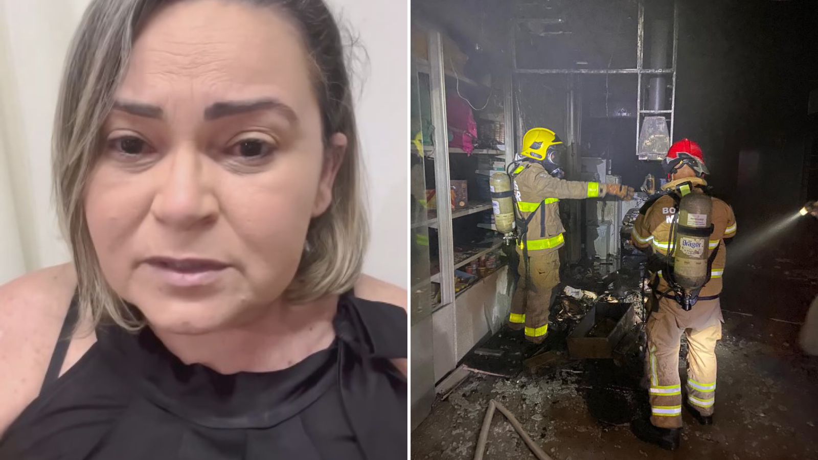 Proprietária do quiosque de churros que incendiou no último sábado (04) em um shopping na cidade de Patos, fala emocionada sobre o ocorrido; Veja Vídeo