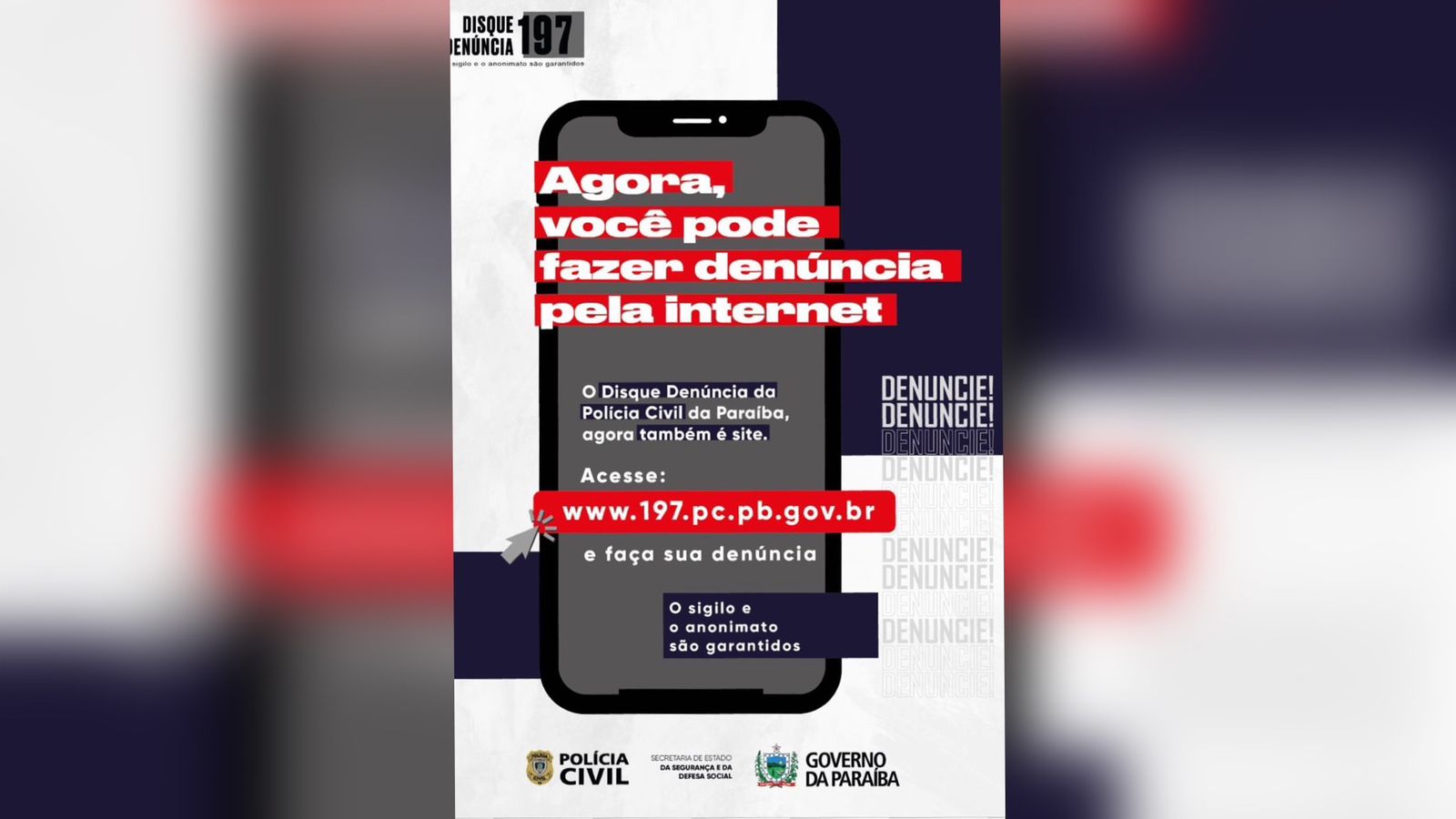 Polícia Civil amplia ‘197’ e denúncias podem ser feitas também por meio de site