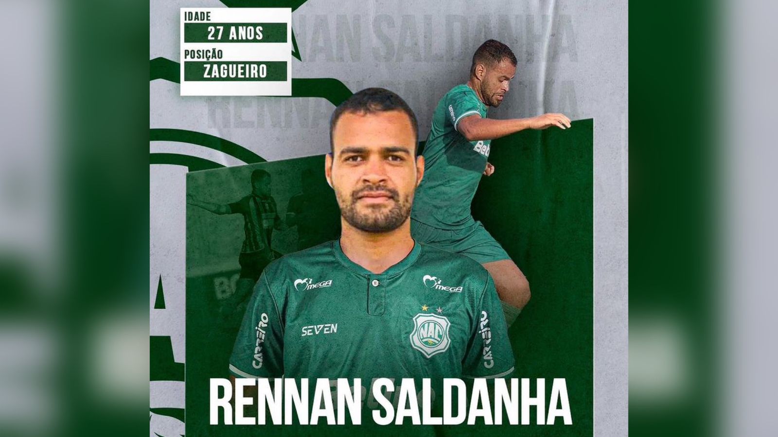 Renan Saldan é o novo reforço do Nacional de Patos na reta final do Paraibano 2023