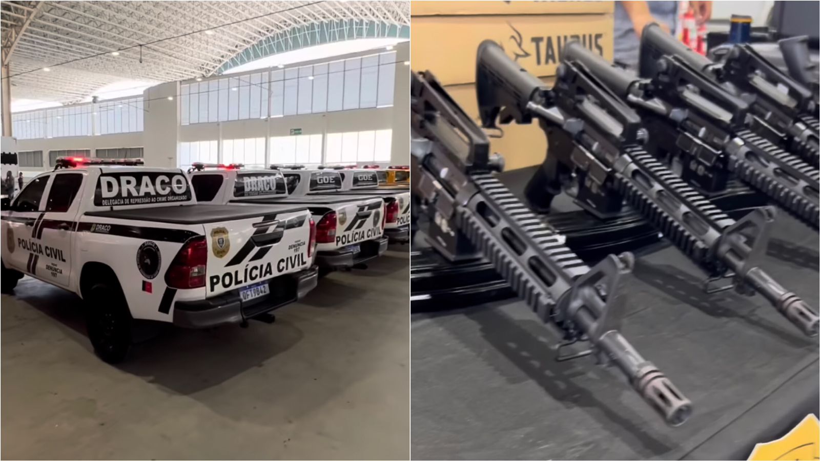 DRACO recebe novas viaturas, fuzis e equipamentos de segurança