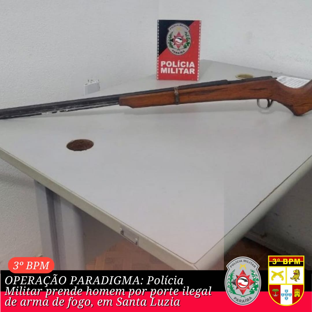 Operação Paradigma: Polícia Militar prende homem por porte ilegal de arma de fogo, em Santa Luzia
