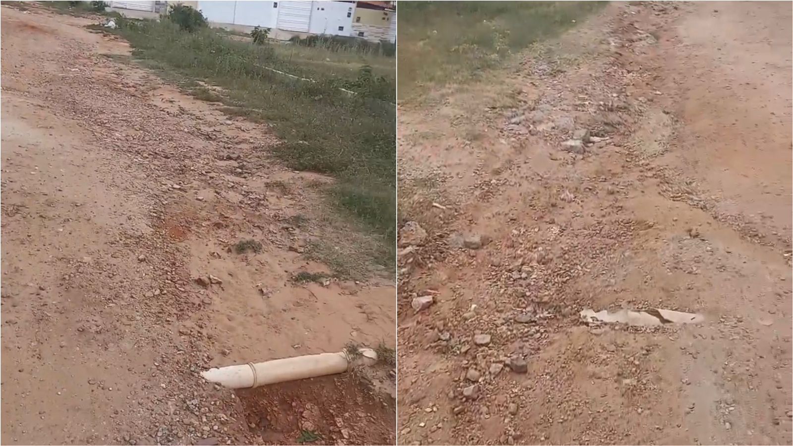 Morador do bairro Jardim Magnólia, em Patos, denuncia rua esburacada e cobra providências da prefeitura; gestão diz que irá viabilizar terraplanagem no local