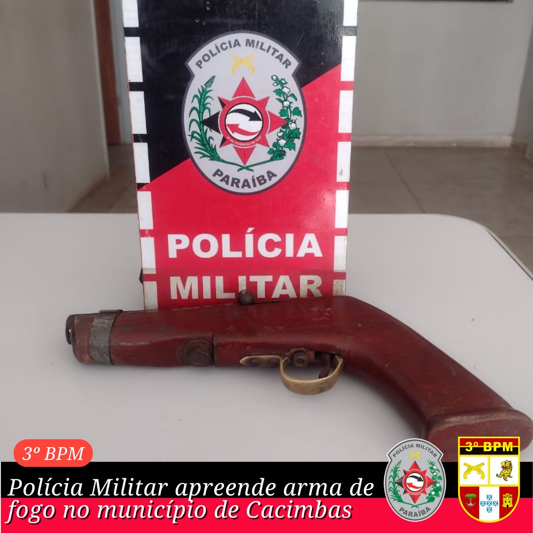 Polícia Militar apreende arma de fogo no município de Cacimbas