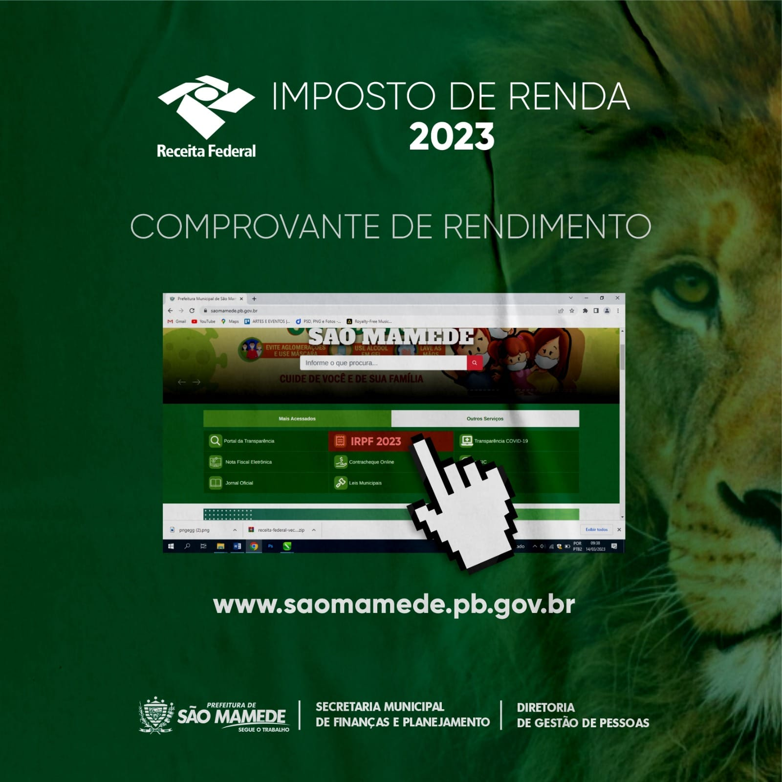 Prefeitura de São Mamede disponibiliza on-line o comprovante de rendimento do Imposto de Renda 2022