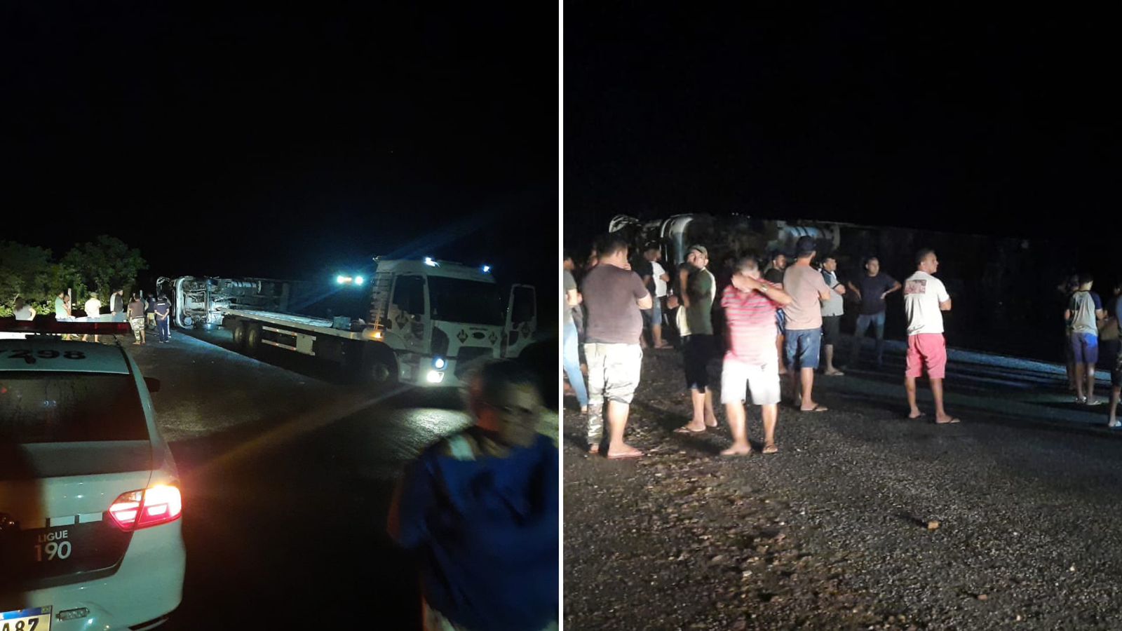 Remoção de carreta que tombou na Serra do Teixeira deixa rodovia totalmente interditada na noite desta quarta-feira (22) e motoristas reclamam da demora na operação