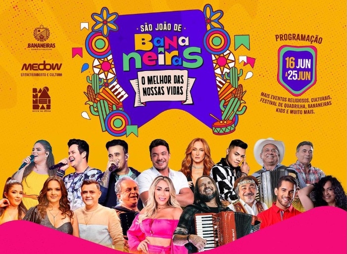 Após Patos, Bananeiras anuncia programação do São João 2023. CONFIRA