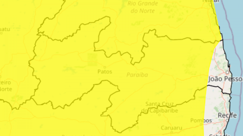 Alerta de perigo potencial de chuvas intensas é prorrogado até esta segunda-feira (27), segundo o INMET